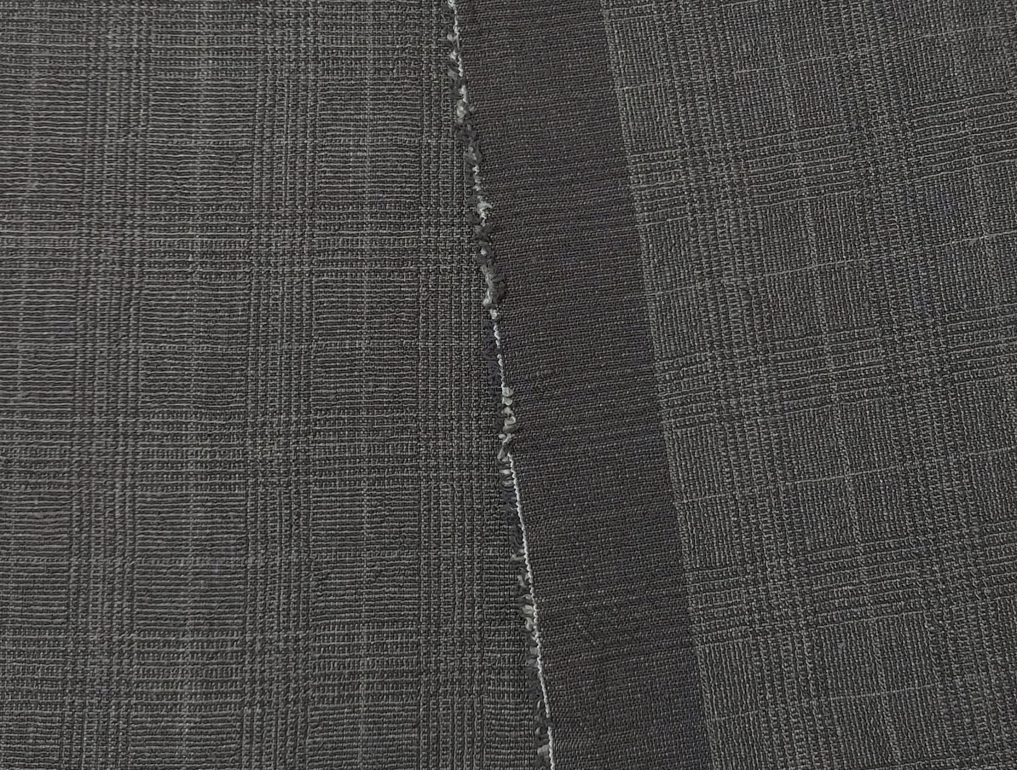 Linen Cotton Glen Plaid Fabric: Heavyweight Elegance for Crafting and Home Décor 7582 7583 - The Linen Lab - Grey