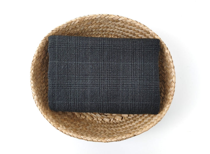 Linen Cotton Glen Plaid Fabric: Heavyweight Elegance for Crafting and Home Décor 7582 7583 - The Linen Lab - Grey