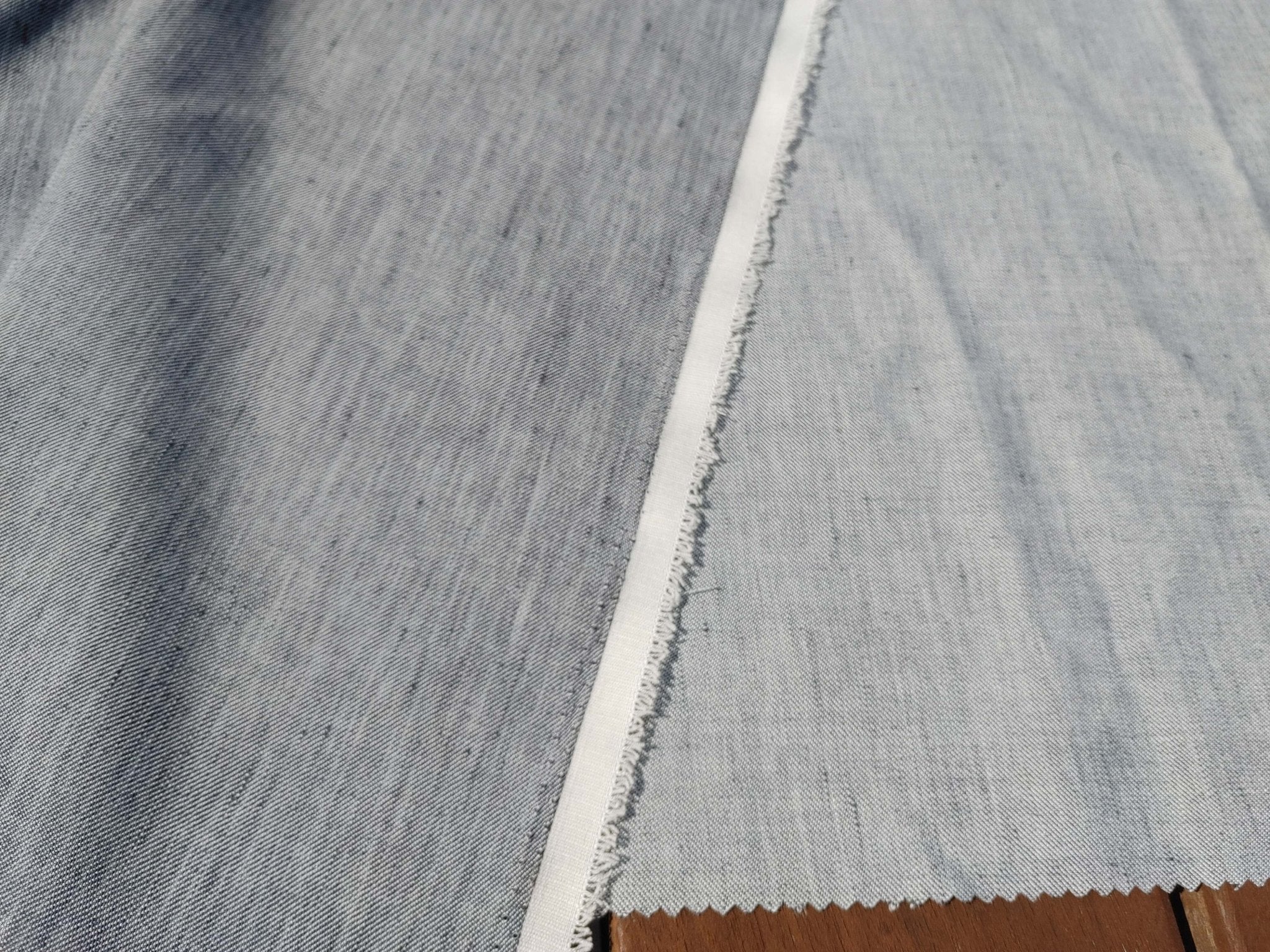 Linen Cotton Rayon Twill Fabric: Denim-Inspired Style 7321 - The Linen Lab - Navy