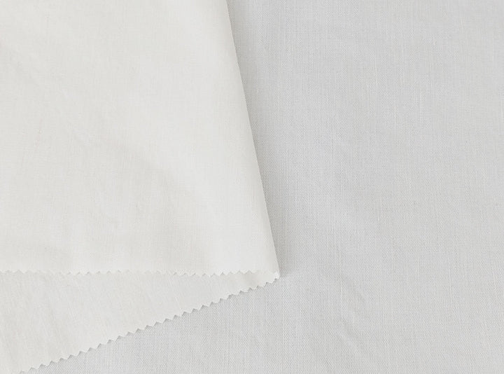 Linen Rayon Stretch Twill Fabric 7315 7316 7433 7454 7672 7753 - The Linen Lab - White