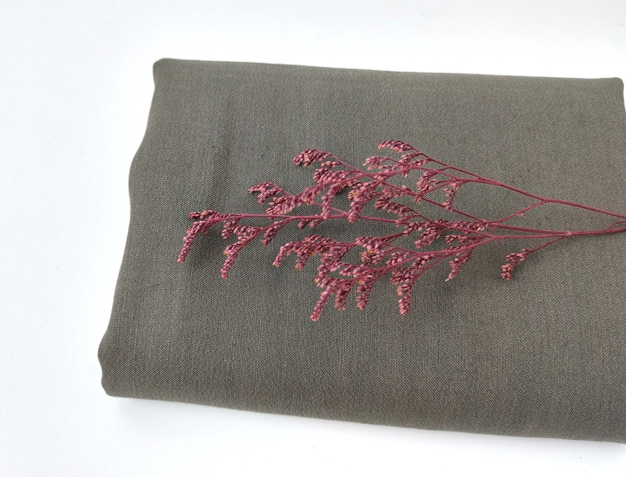 Linen Tencel Silk Fabric: Light Weight, Plain Weave 6898 7666 7667 - The Linen Lab - Grey