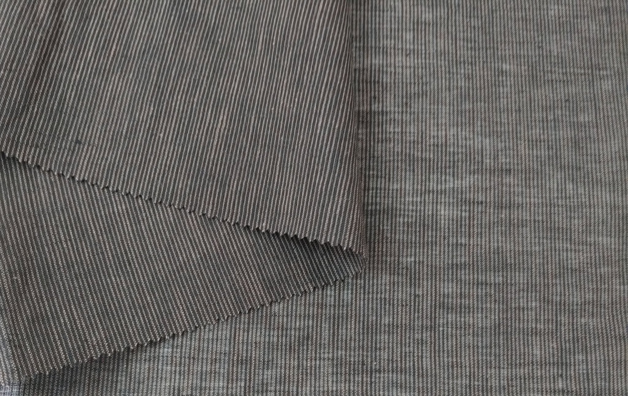 Linen Thin Stripe Fabric 6404 7647 6882 6883 - The Linen Lab - Brown
