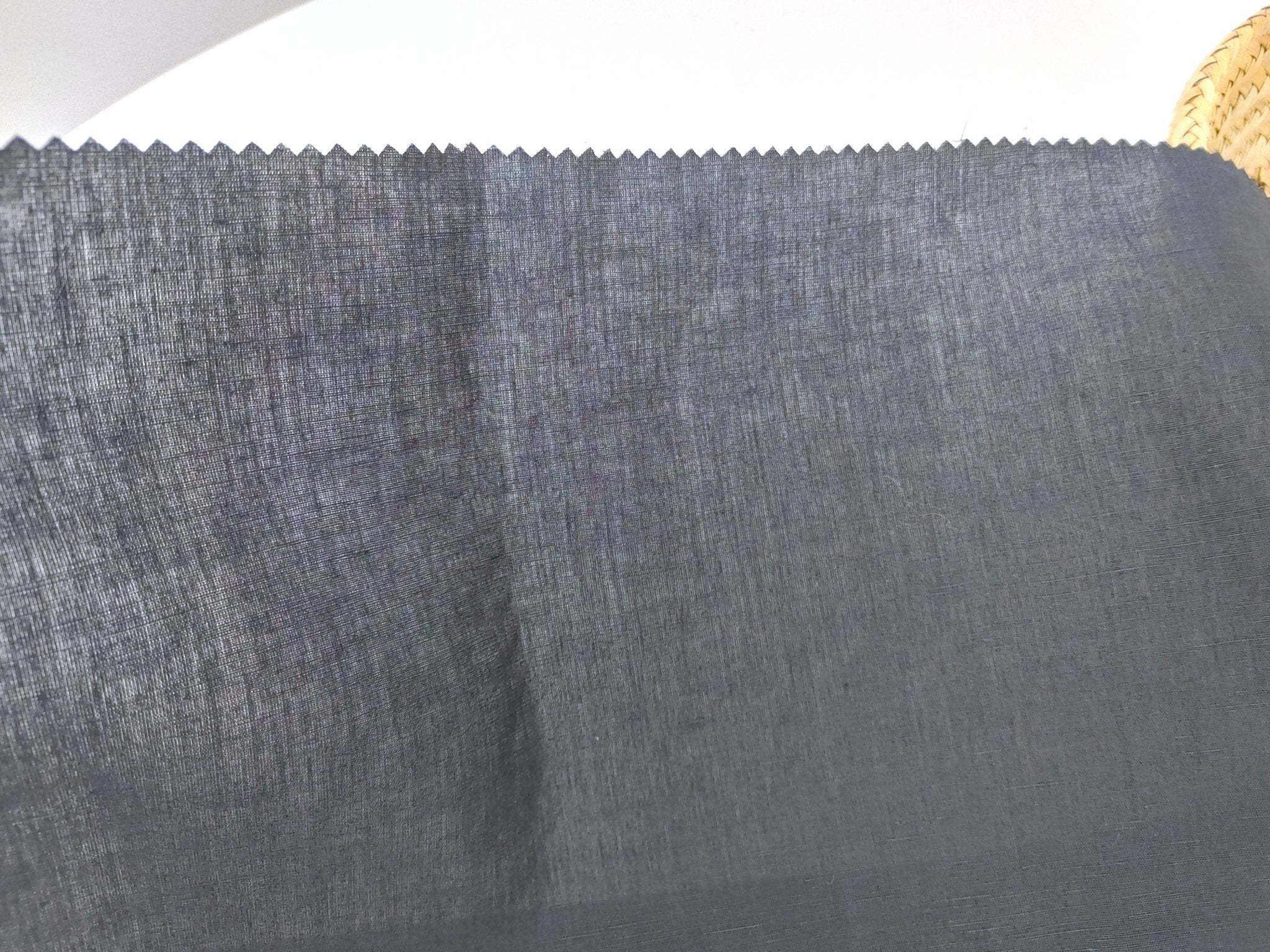 Plain Weave Linen Tencel Navy Fabric - Light to Medium Weight 4481 - The Linen Lab - Navy