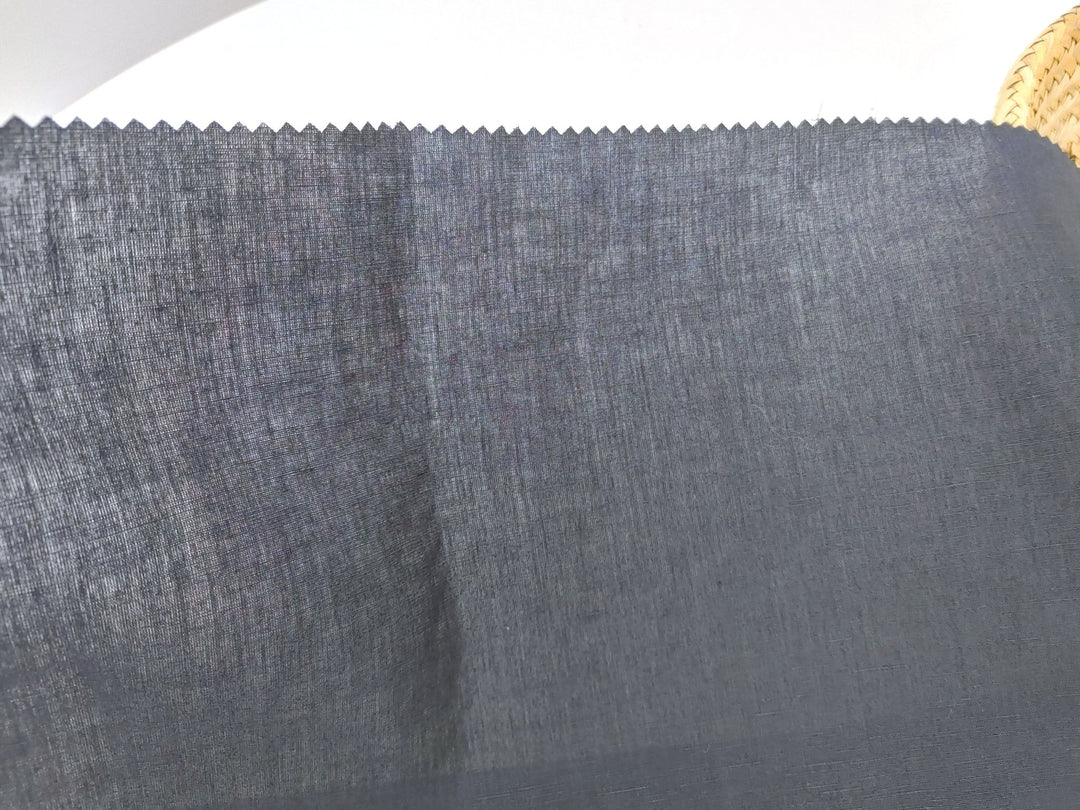 Plain Weave Linen Tencel Navy Fabric - Light to Medium Weight 4481 - The Linen Lab - Navy