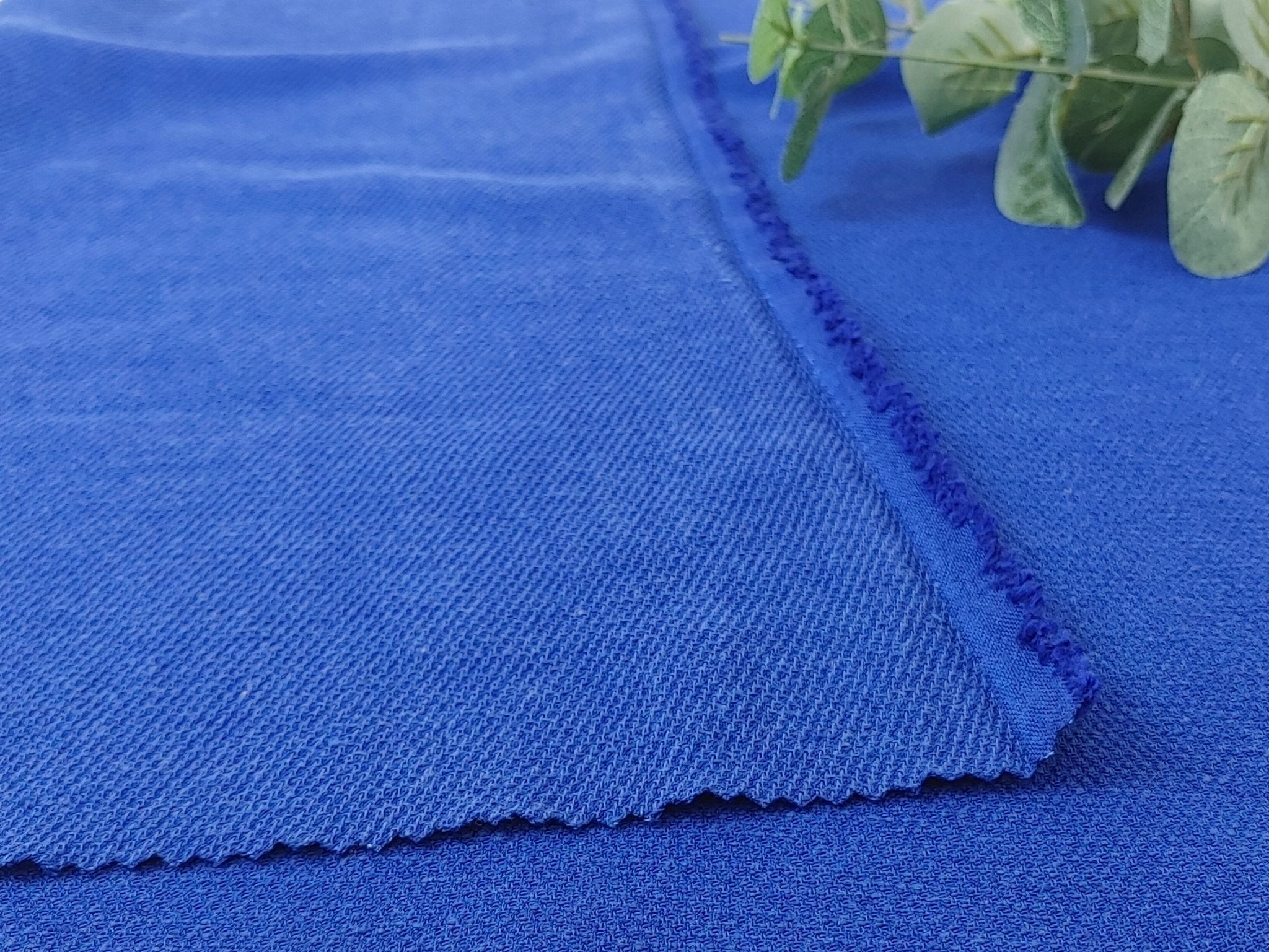 Premium Linen Rayon Tencel Dobby Stretch Fabric - Soft, Breathable, Versatile Material for Clothing and Crafts 7232 7233 - The Linen Lab - Blue