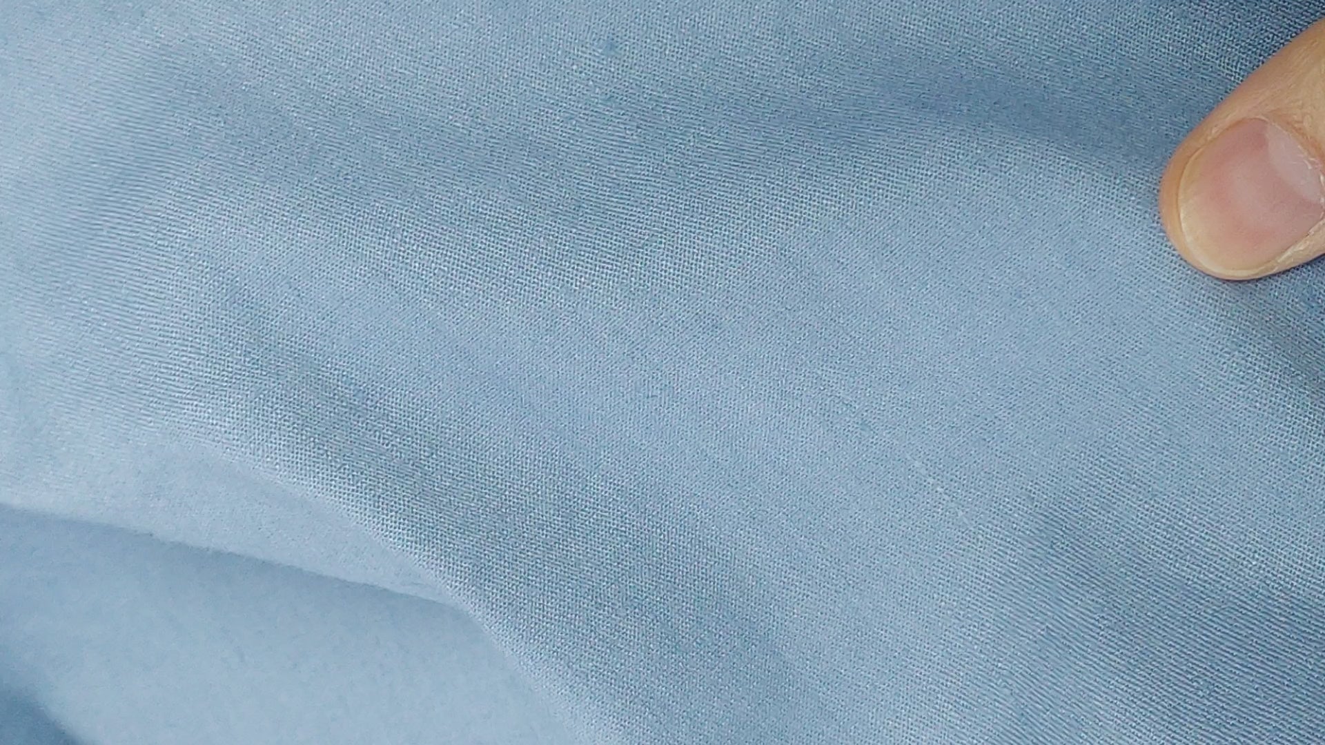 Linen Cotton PU Stretch Twill Fabric Blue Color 4403
