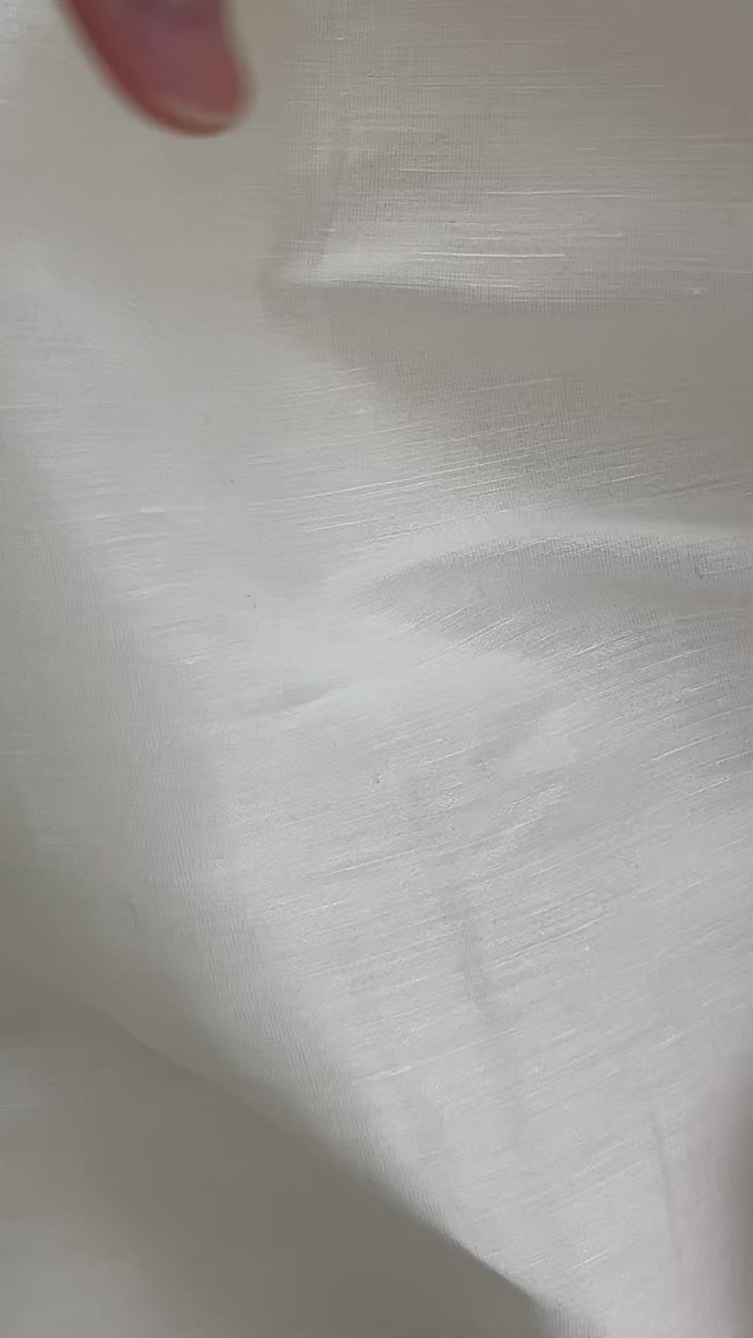 White Linen Nylon Stretch Fabric – Lightweight, Pre-Washed, 60" Wide 8261