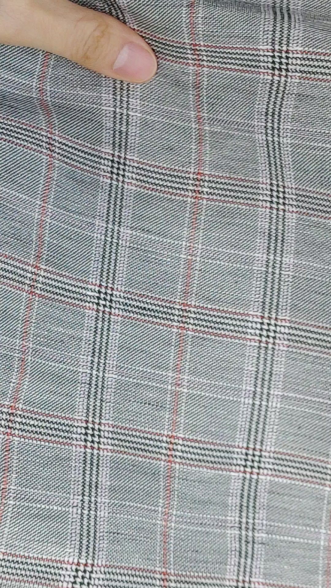 Linen Stretch Plaid Twill Fabric 6230 7828