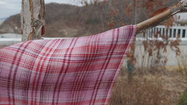 100% Linen Light Weight Madras Plaid Fabric 7608 7609