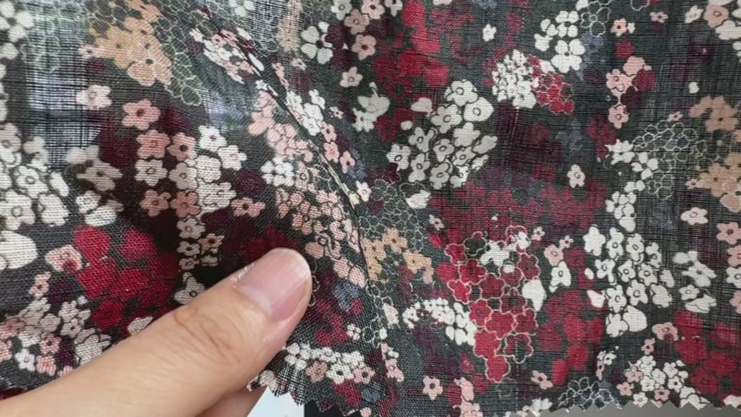 Flower Chaos – 100% Linen Fabric, Lightweight, Design by Madeline | Madswick Studio  8248