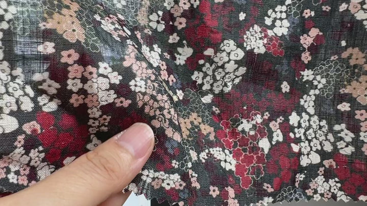 Flower Chaos – 100% Linen Fabric, Lightweight, Design by Madeline | Madswick Studio  8248