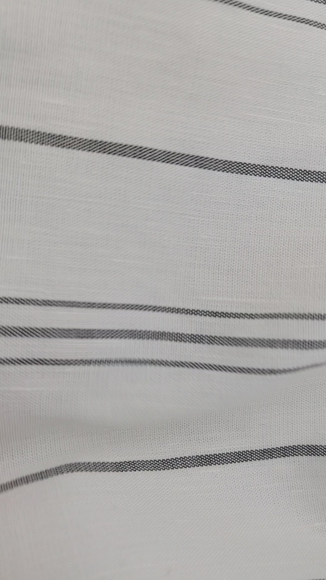 Classic Monochrome: White & Black Stripes Linen Rayon Stretch Fabric 6687