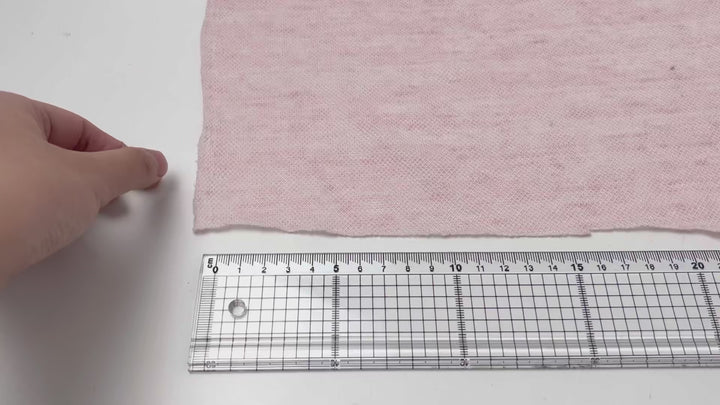 Pink Melange Linen-Nylon Blend Knit Fabric 4387