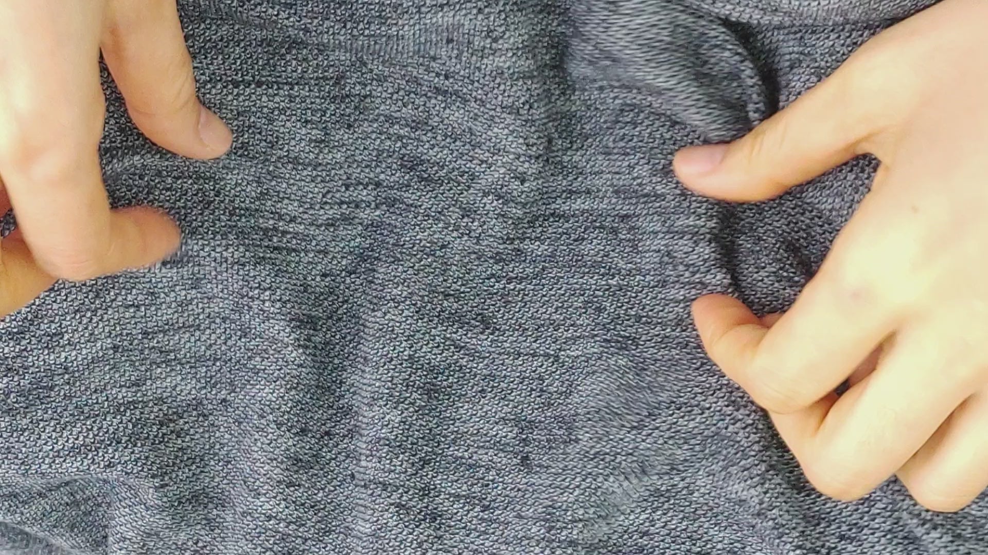 Navy Melange Knit Fabric in Linen Polyester Cotton Blend 4339