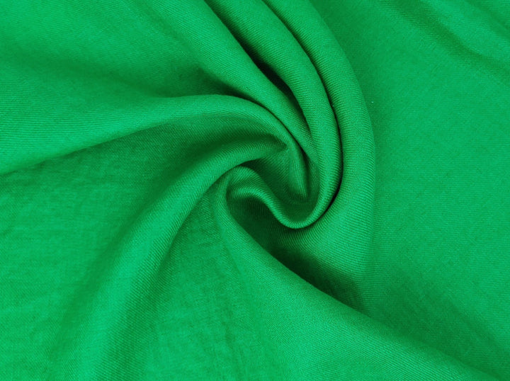 Twill Weave 100% Linen Fabric - Medium Weight in Green 7595 - The Linen Lab - Green