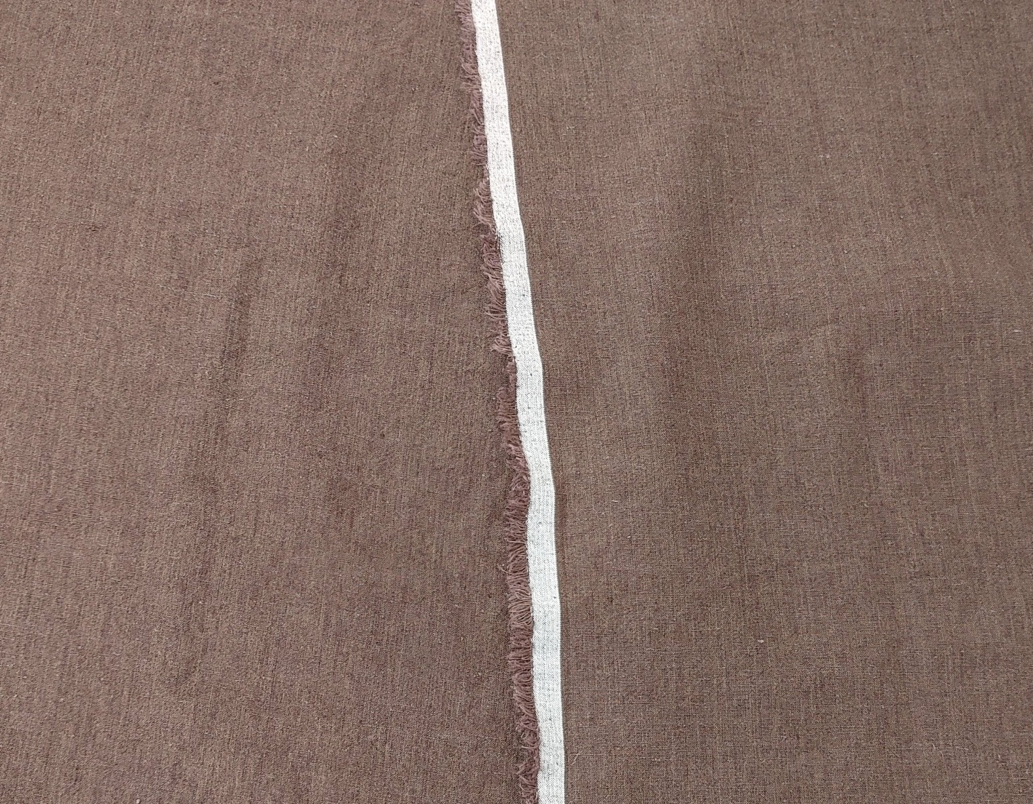 Vintage Dyed Medium Weight Linen Ramie Cotton Fabric with Plain Weave 7820 7771 7770 7819 7818 - The Linen Lab - Khaki(Light)