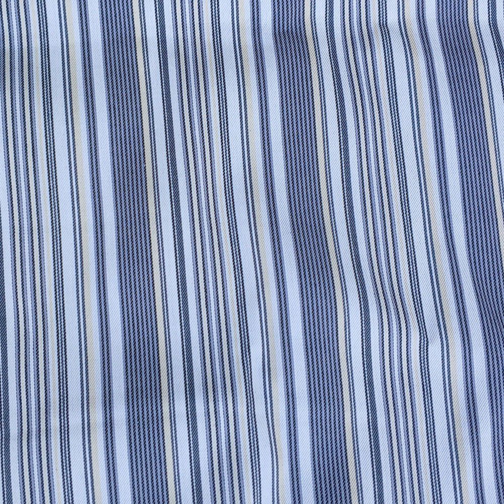 100% Cotton Fabric Double Face Stripe and Chambray Medium Weight - The Linen Lab - Grey
