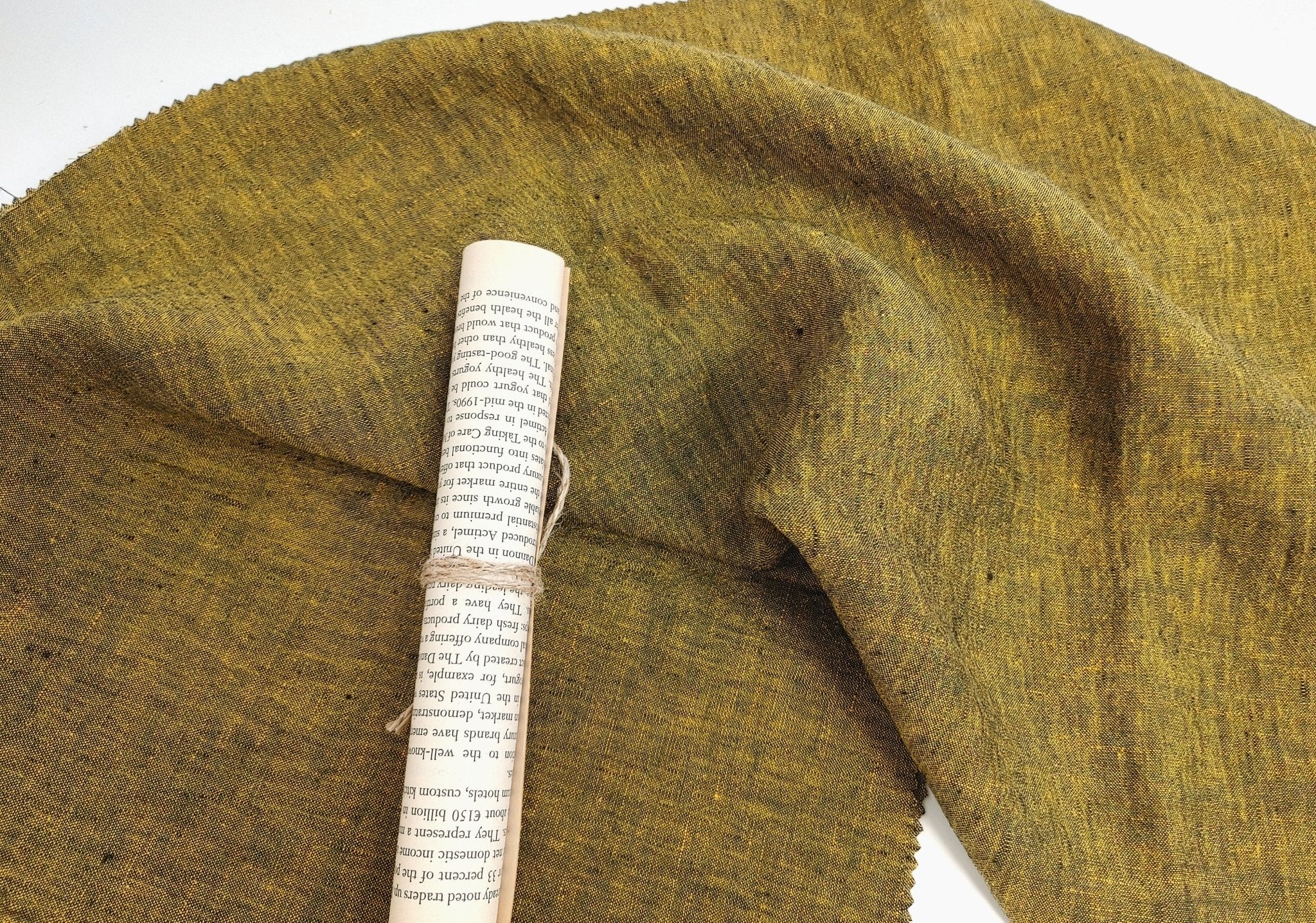 100% Linen Chambray Fabric, Light~Medium Weight, 2024 New Colorways 7823 7824 7778 7822 7662 - The Linen Lab - Green