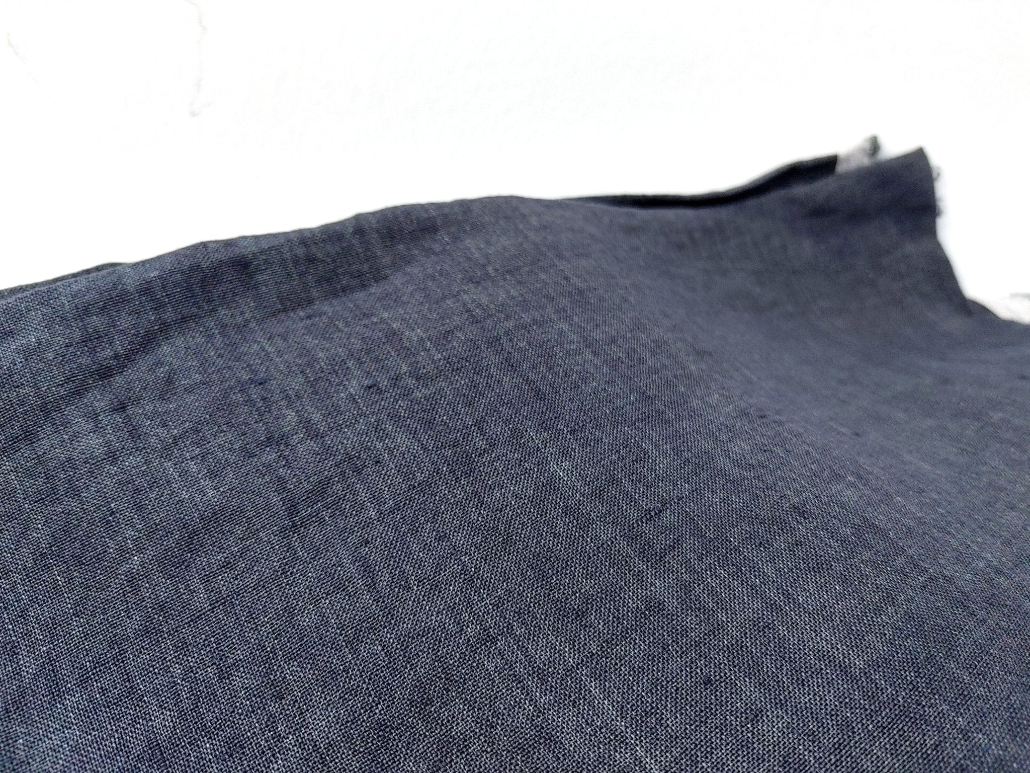 100% Linen Crispy Fabric 21s Vintage Chambray New Colorways for 2024 - The Linen Lab - Grey