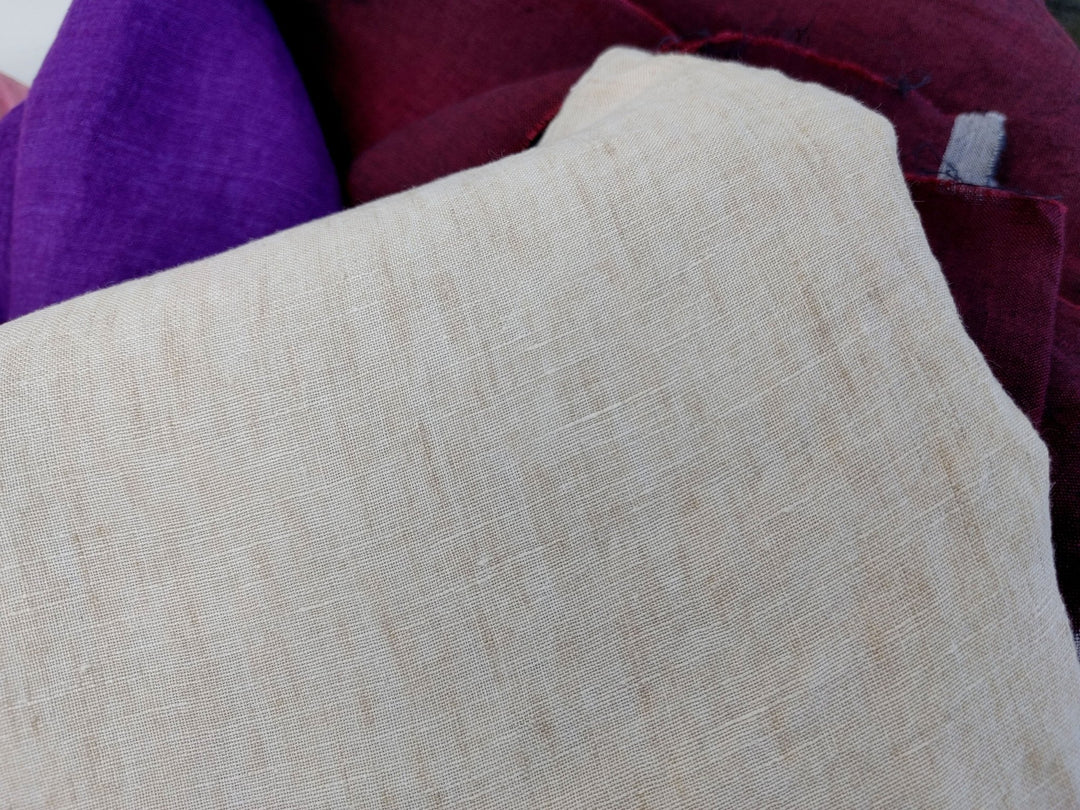 100% Linen Crispy Fabric 21s Vintage Chambray New Colorways for 2024 - The Linen Lab - Violet