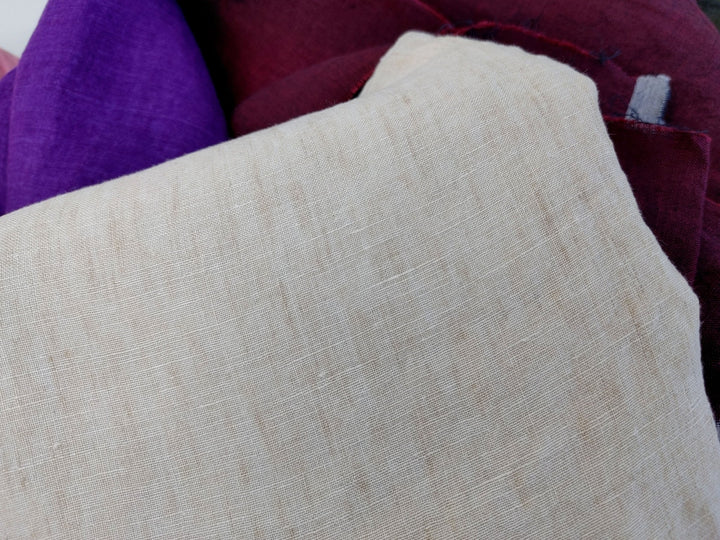 100% Linen Crispy Fabric 21s Vintage Chambray New Colorways for 2024 - The Linen Lab - Violet