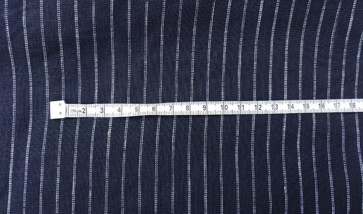 100% Linen Fabric 2-Pin Stripe Light Weight 6253 6254 - The Linen Lab