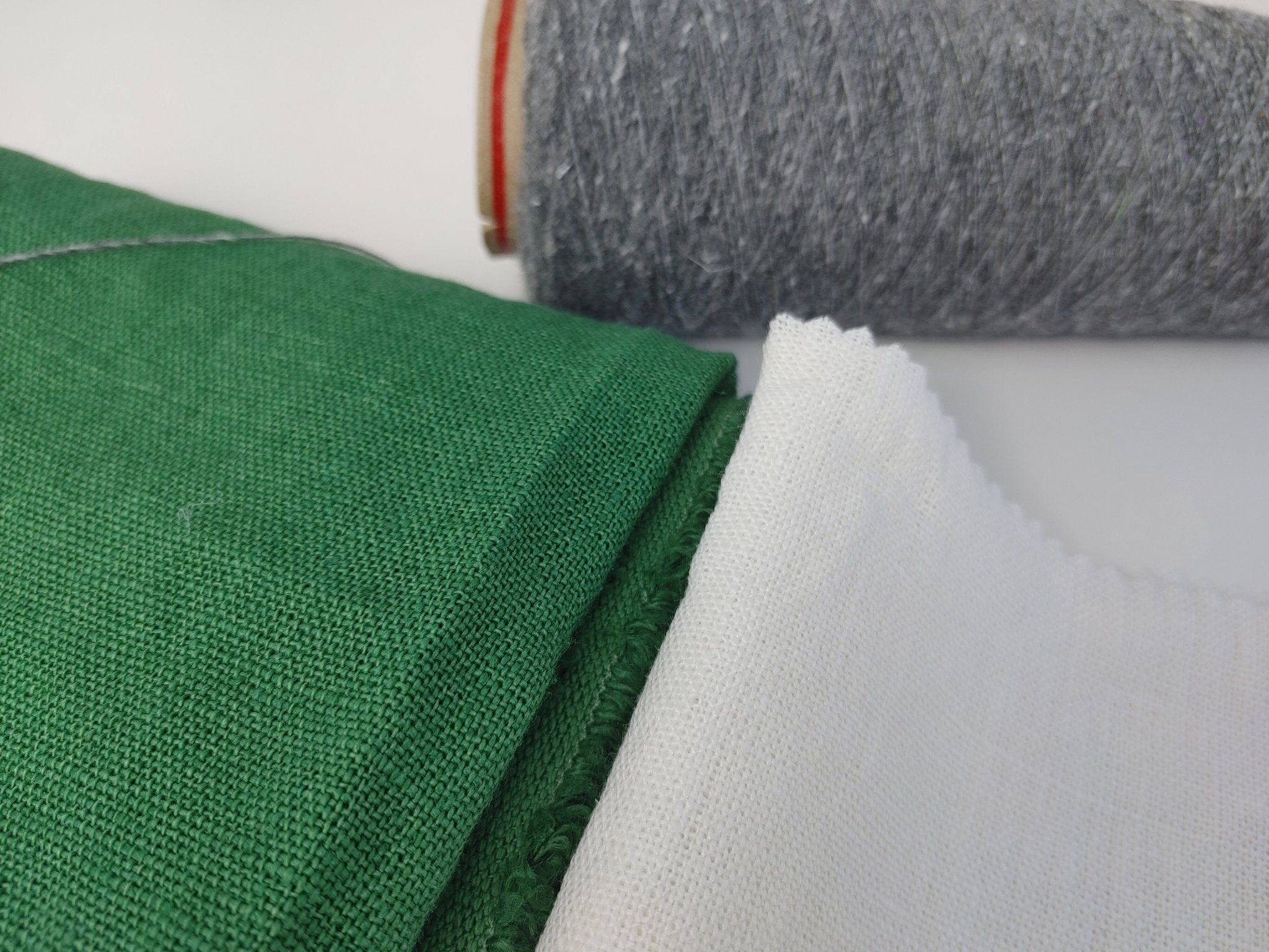 100% Linen Fabric Heavy Weight Solid Color 7664 7683 - The Linen Lab - Green