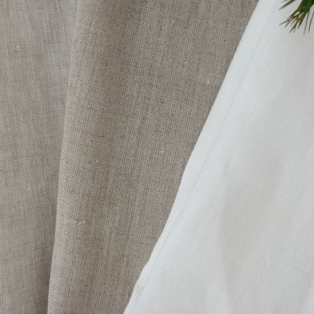 100% Linen Fabric Medium Weight Soft Touch 14S - The Linen Lab - Ivory