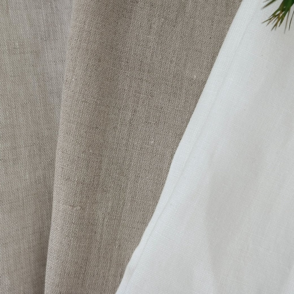 Linen Fabric Optic White, Linen Fabric Medium Weight  185g/m2stonewashed,soft White Linen Fabric, 1 Meter 