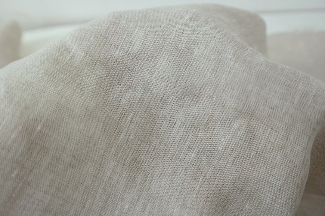 100% Linen Fabric Medium Weight Soft Touch 14S - The Linen Lab - Light natural