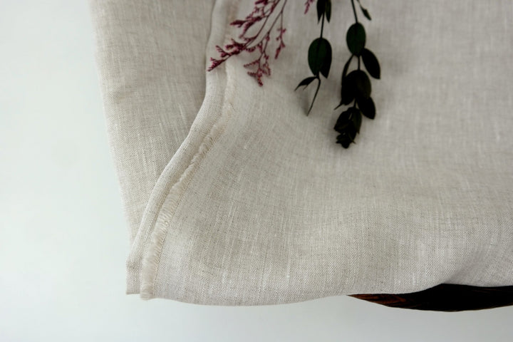 100% Linen Fabric Medium Weight Soft Touch 14S - The Linen Lab - Light natural