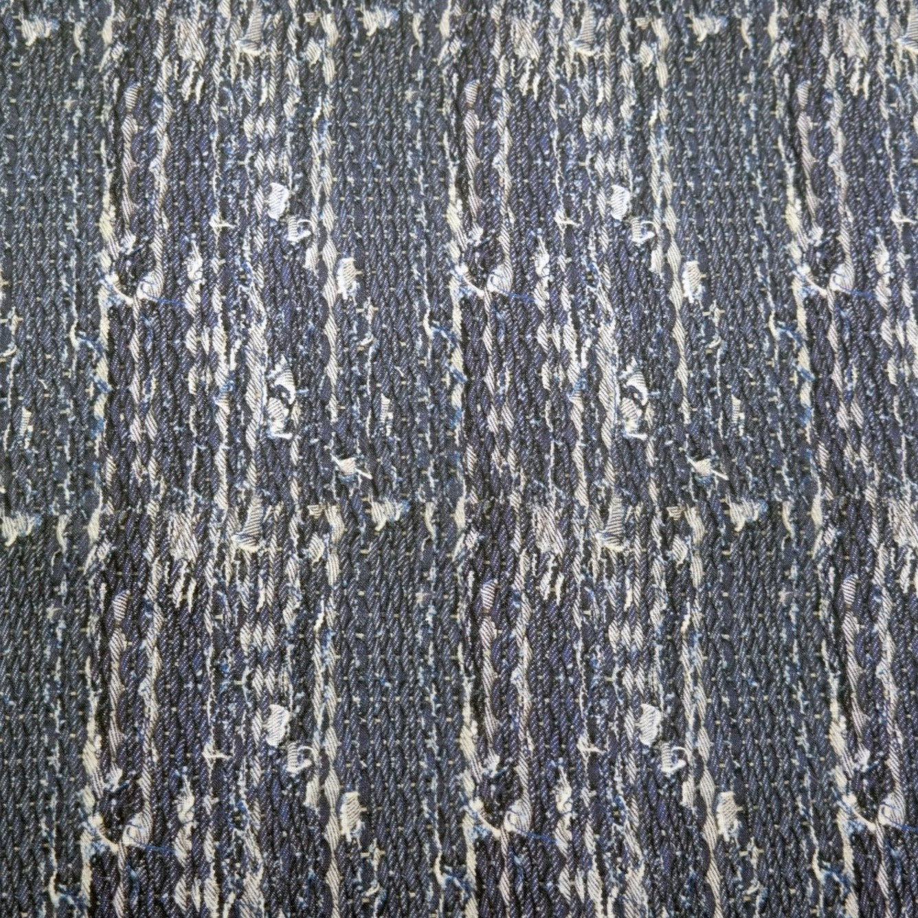 100% Linen Fabric Navy Tweed Print Light Weight 6679 - The Linen Lab - NAVY 6679