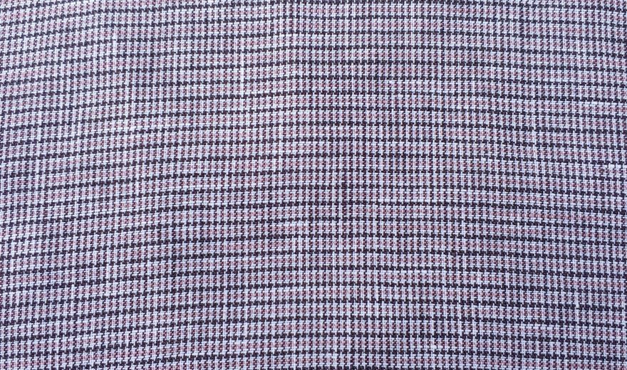 100% Linen Fabric small starcheck light weight  - The Linen Lab - 6747 brown blue green