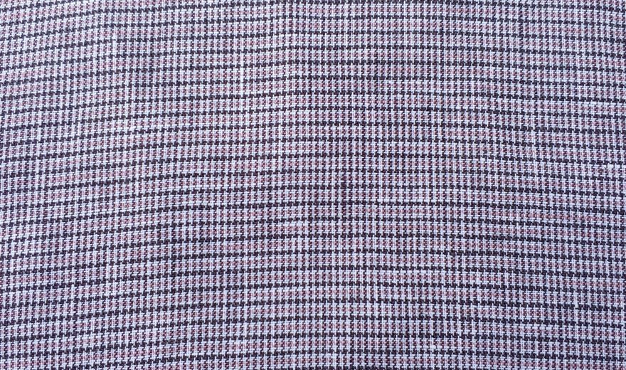 100% Linen Fabric small starcheck light weight  - The Linen Lab - 6747 brown blue green