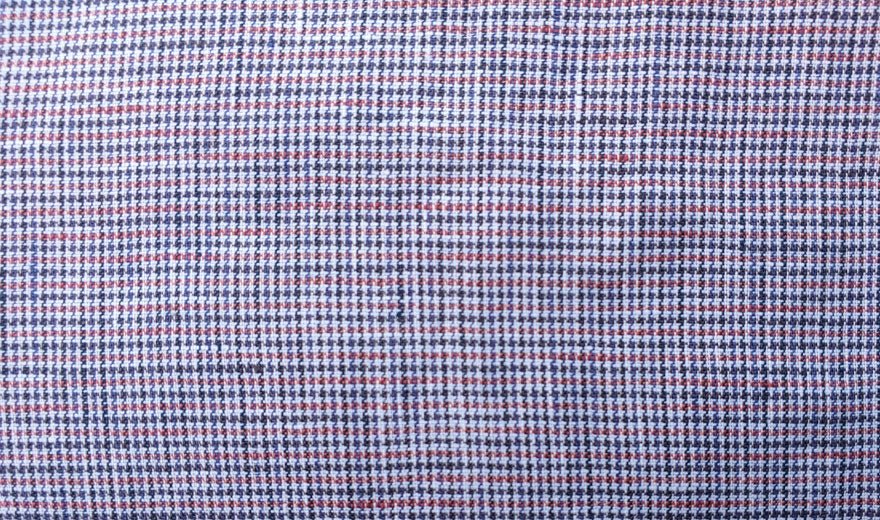 100% Linen Fabric small starcheck light weight - The Linen Lab - 7030 mustard & green