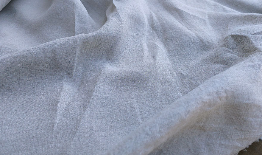 100% Linen Fabric Soft Touch Medium-Heavy Weight 9S 4900 6147 6019 - The Linen Lab - Light natural 6019