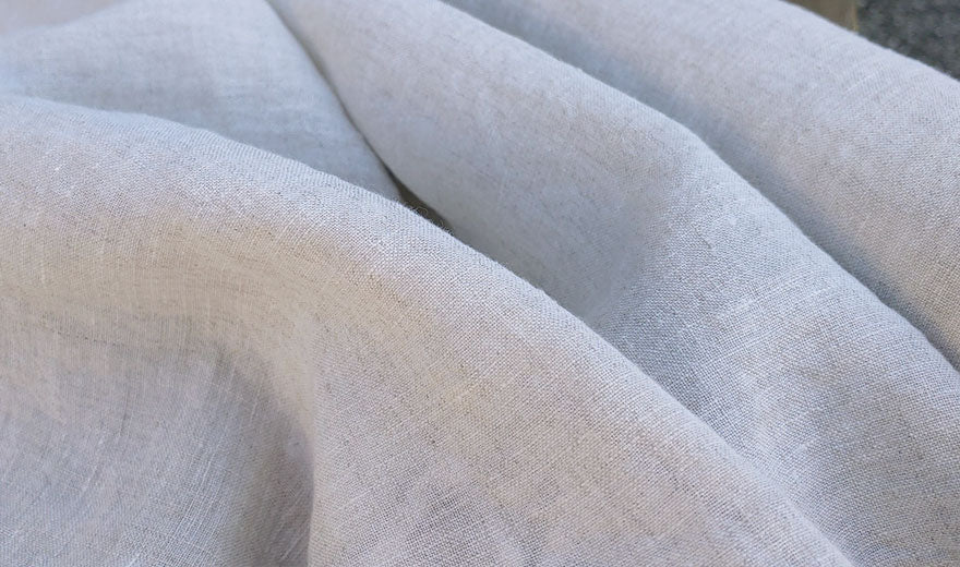 100% Linen Fabric Soft Touch Medium-Heavy Weight 9S 4900 6147 6019 - The Linen Lab - Light natural 6019
