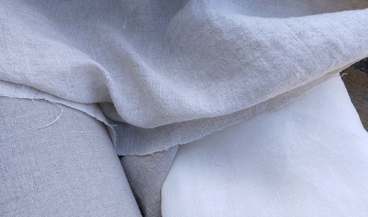 100% Linen Fabric Soft Touch Medium-Heavy Weight 9S 4900 6147 6019 - The Linen Lab - Ivory 4900