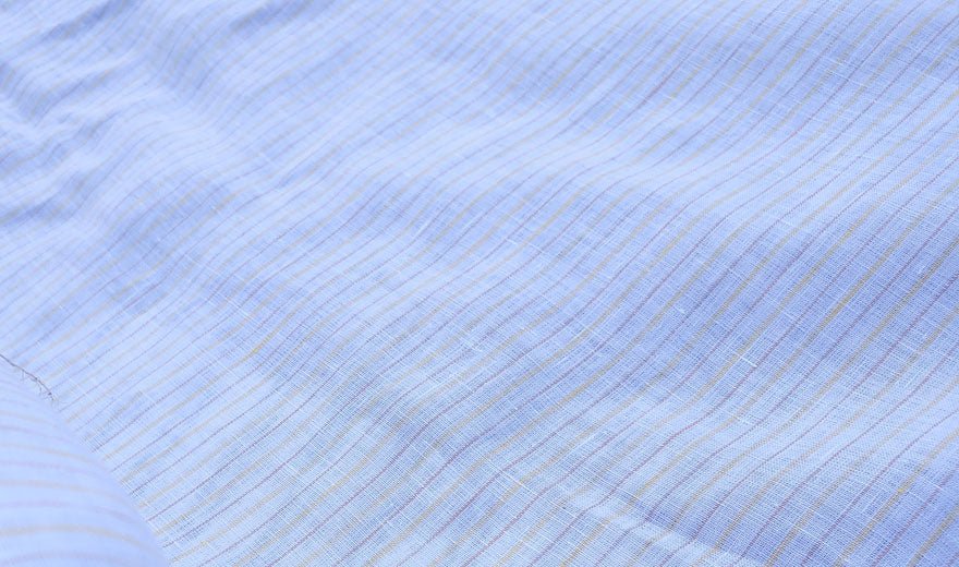 100% Linen Fabric Stripe Collections Light Weight (4708 6273 5997 4575 6258 6157) - The Linen Lab - Yellow 4575