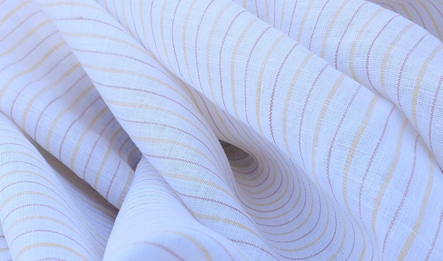100% Linen Fabric Stripe Collections Light Weight (4708 6273 5997 4575 6258 6157) - The Linen Lab - Navy 5997