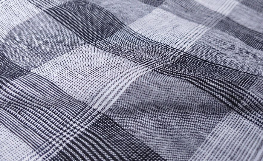 100% Linen Fabric Tartan Glen Plaid 6069 6841 6842 7220 - The Linen Lab - WH*BK 6069
