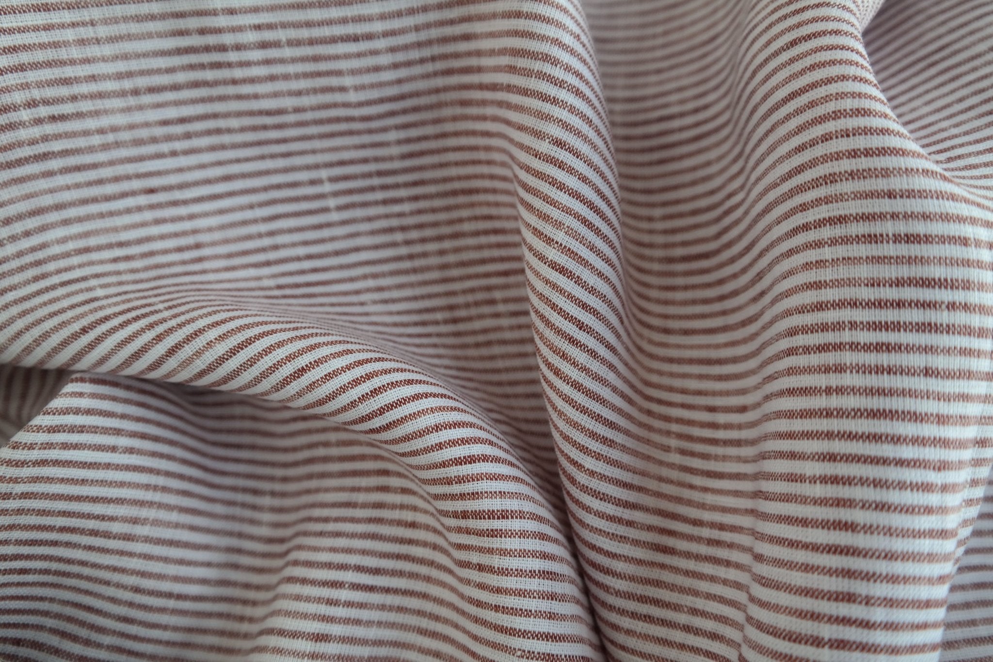 100% Linen Fabric Thin Stripe Collections Light Weight 4768 6939 6280 6279  - The Linen Lab