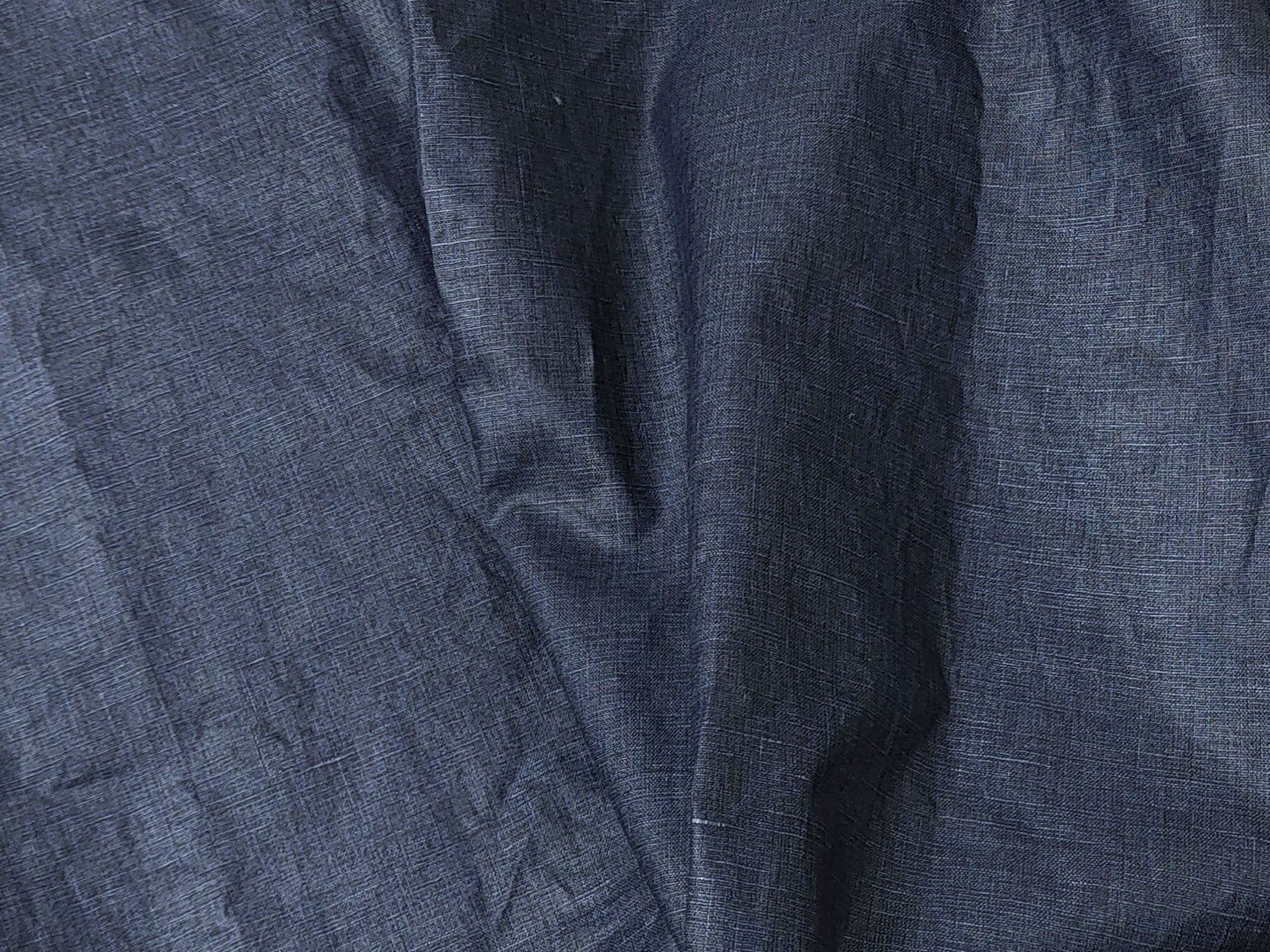 100% Linen Fabric with Pigment Coating 3586 3587 - The Linen Lab - Navy