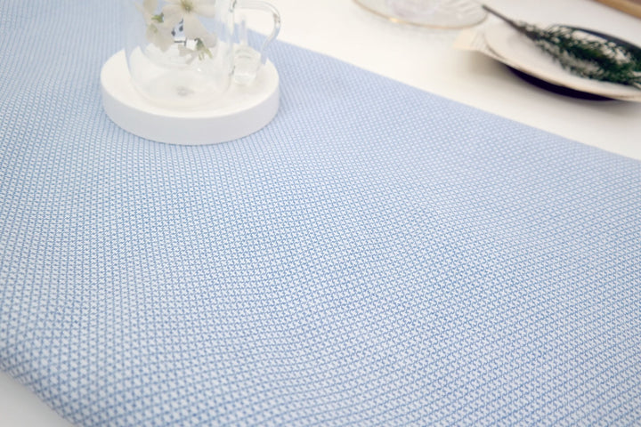 100% Linen Fabric with Small Circle Print 4809 - The Linen Lab - BLUE 4809