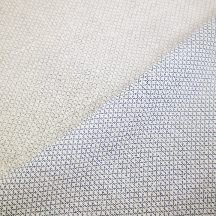 100% Linen Fabric with Small Circle Print 4809 - The Linen Lab - BLUE 4809