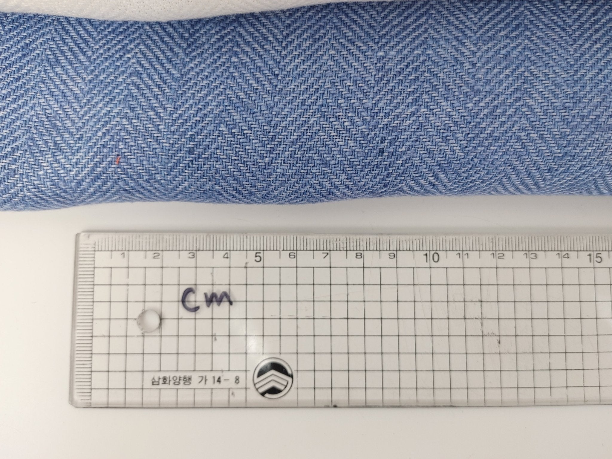 100% Linen Herringbone Twill Fabric Heavy Weight 7546 7547 - The Linen Lab - Blue