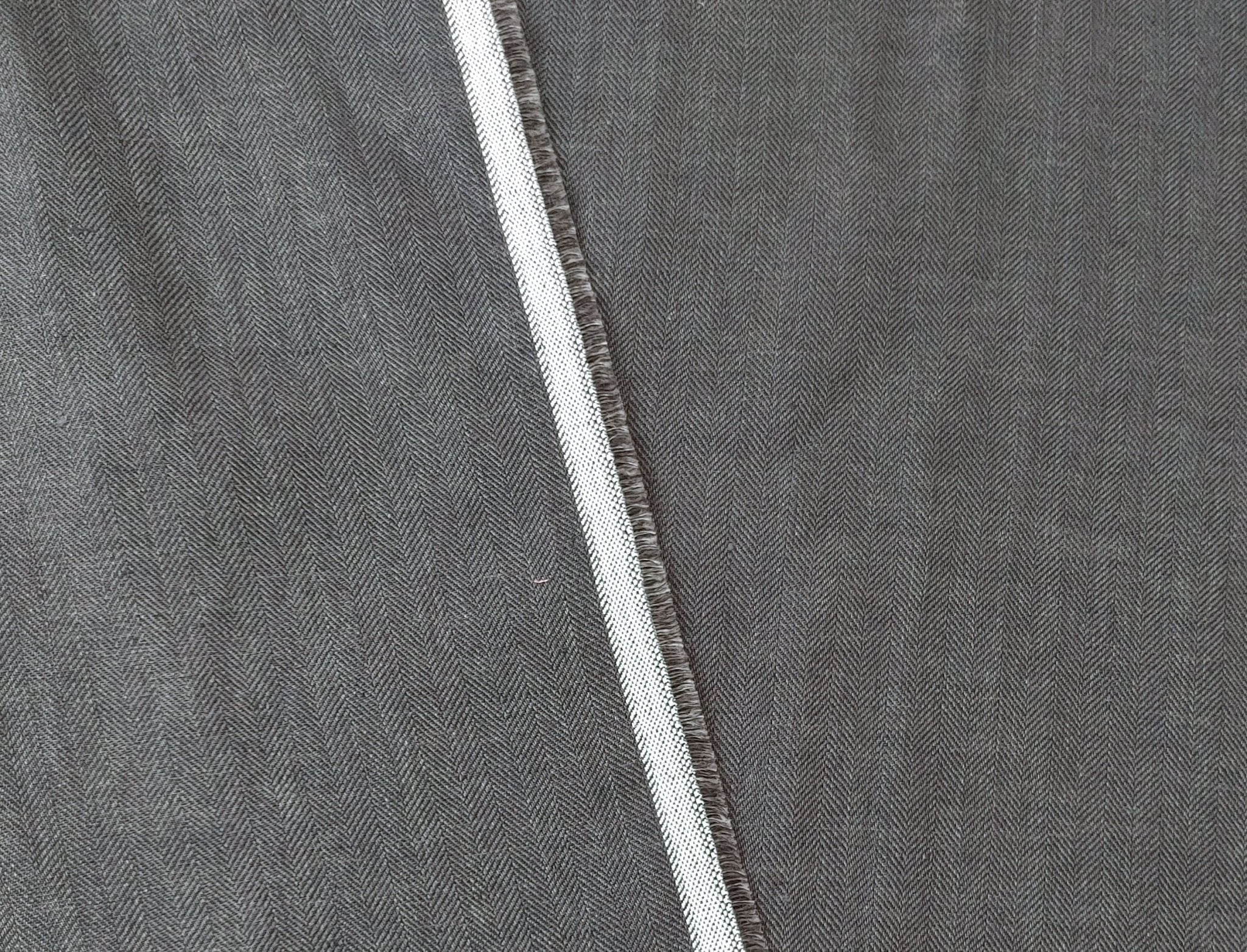 100% Linen Herringbone Twill HBT Fabric medium weight chambray 7313 7314 7727 7529 - The Linen Lab - Natural