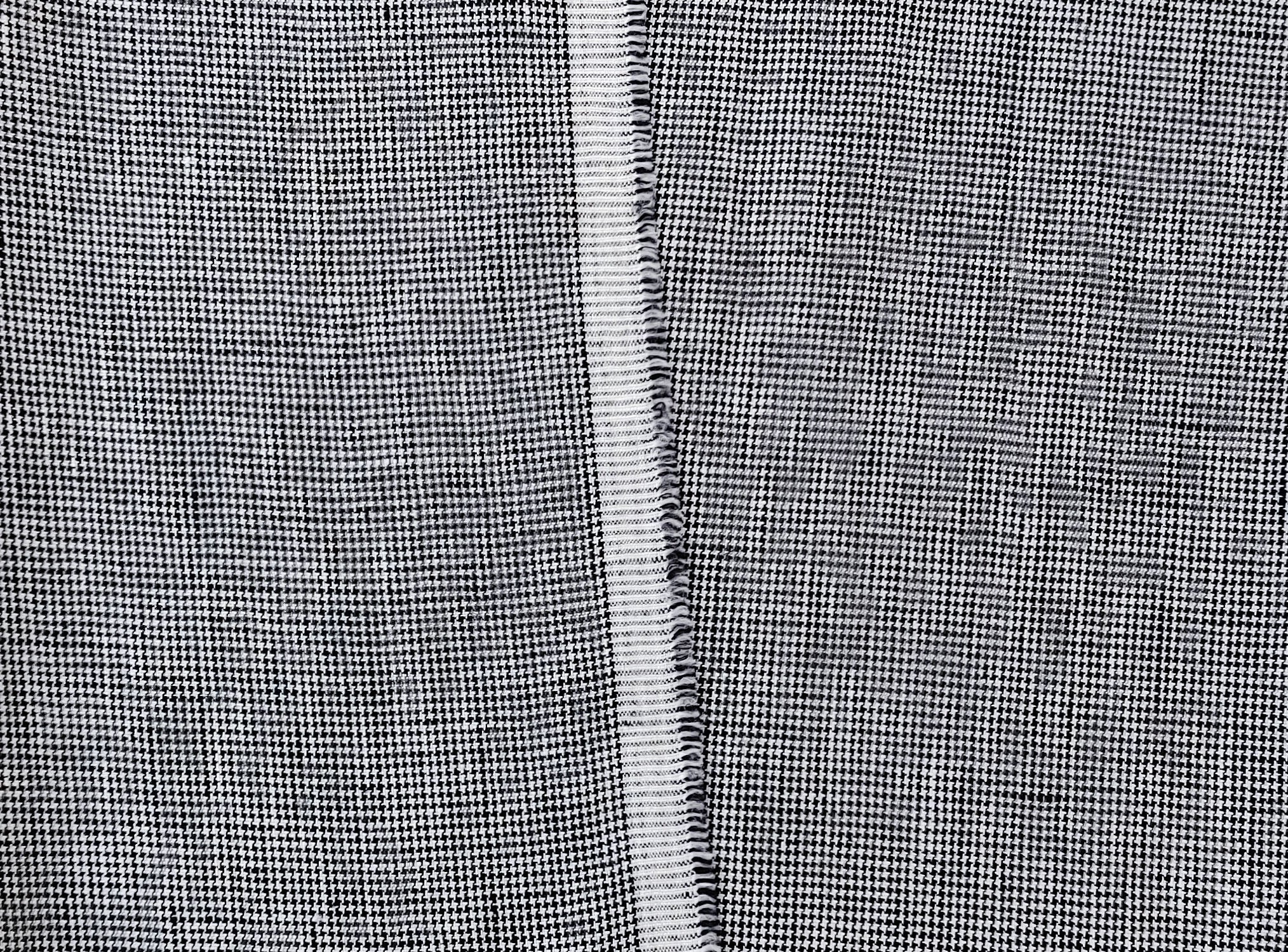 100% Linen, Medium Weight, Classic Black and White Mini Gingham Check 6825 - The Linen Lab - Gray(Dark)