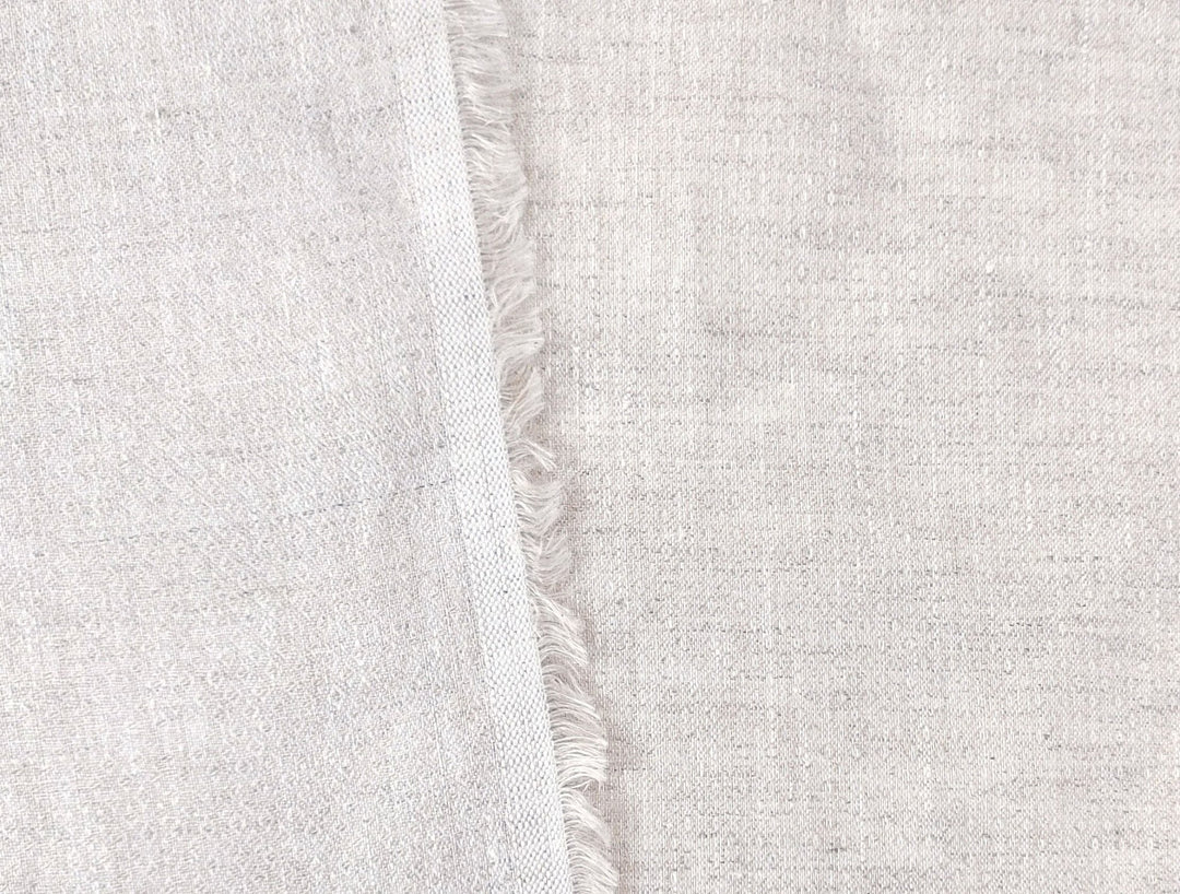 100% Linen Small Rhombus Jacquard Fabric in Light Natural Hue 4338 - The Linen Lab - Natural(Light)