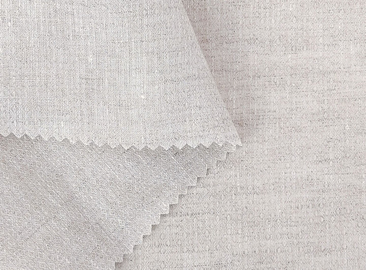 100% Linen Small Rhombus Jacquard Fabric in Light Natural Hue 4338 - The Linen Lab - Natural(Light)